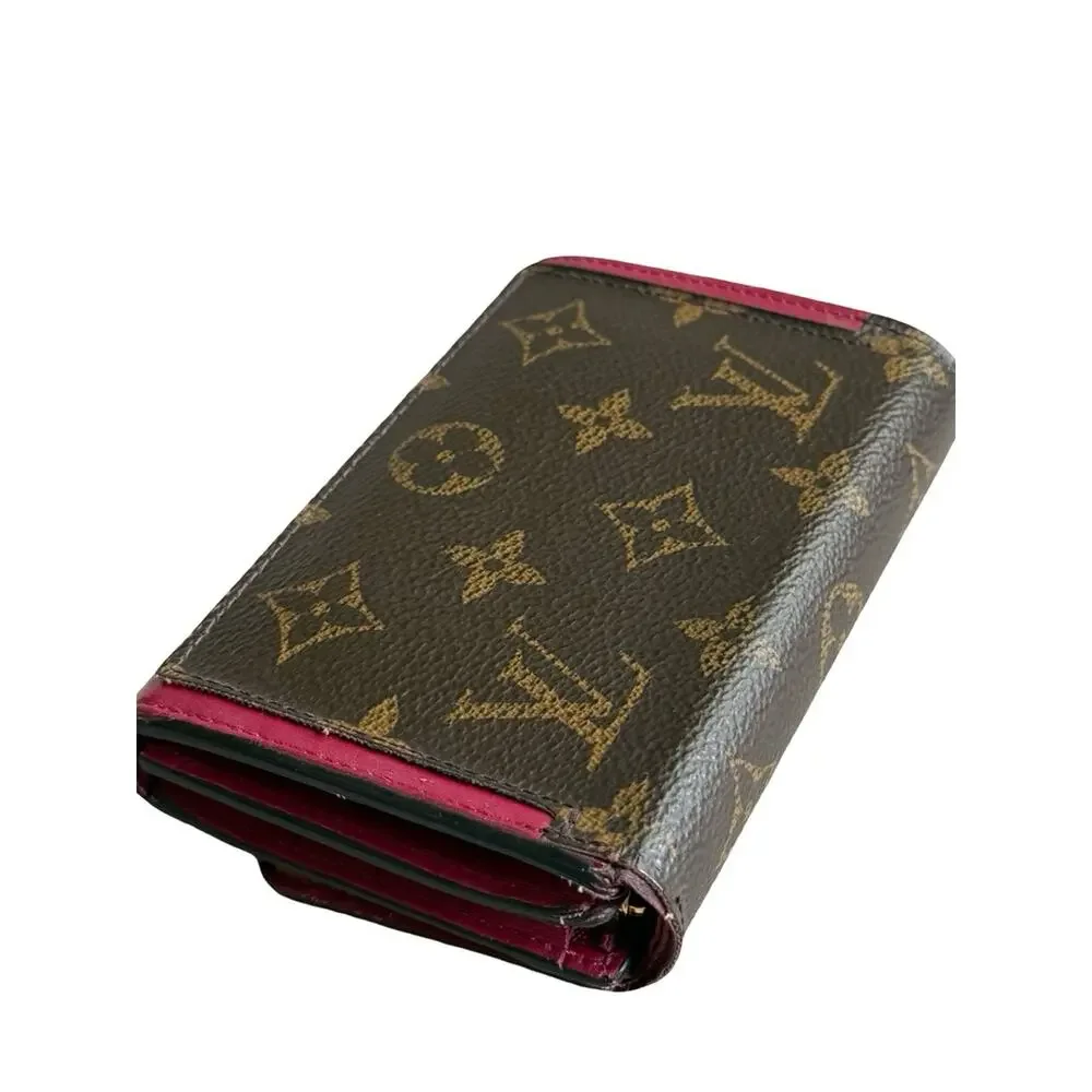 Authentic Louis Vuitton Monogram Flore Compact Wallet Fuchsia Pink Flower